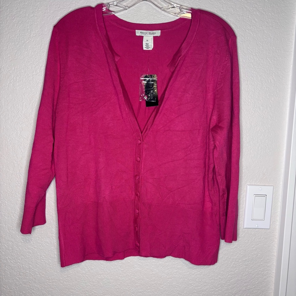 White House Black Market Fuchsia‎ Women's Cardigan